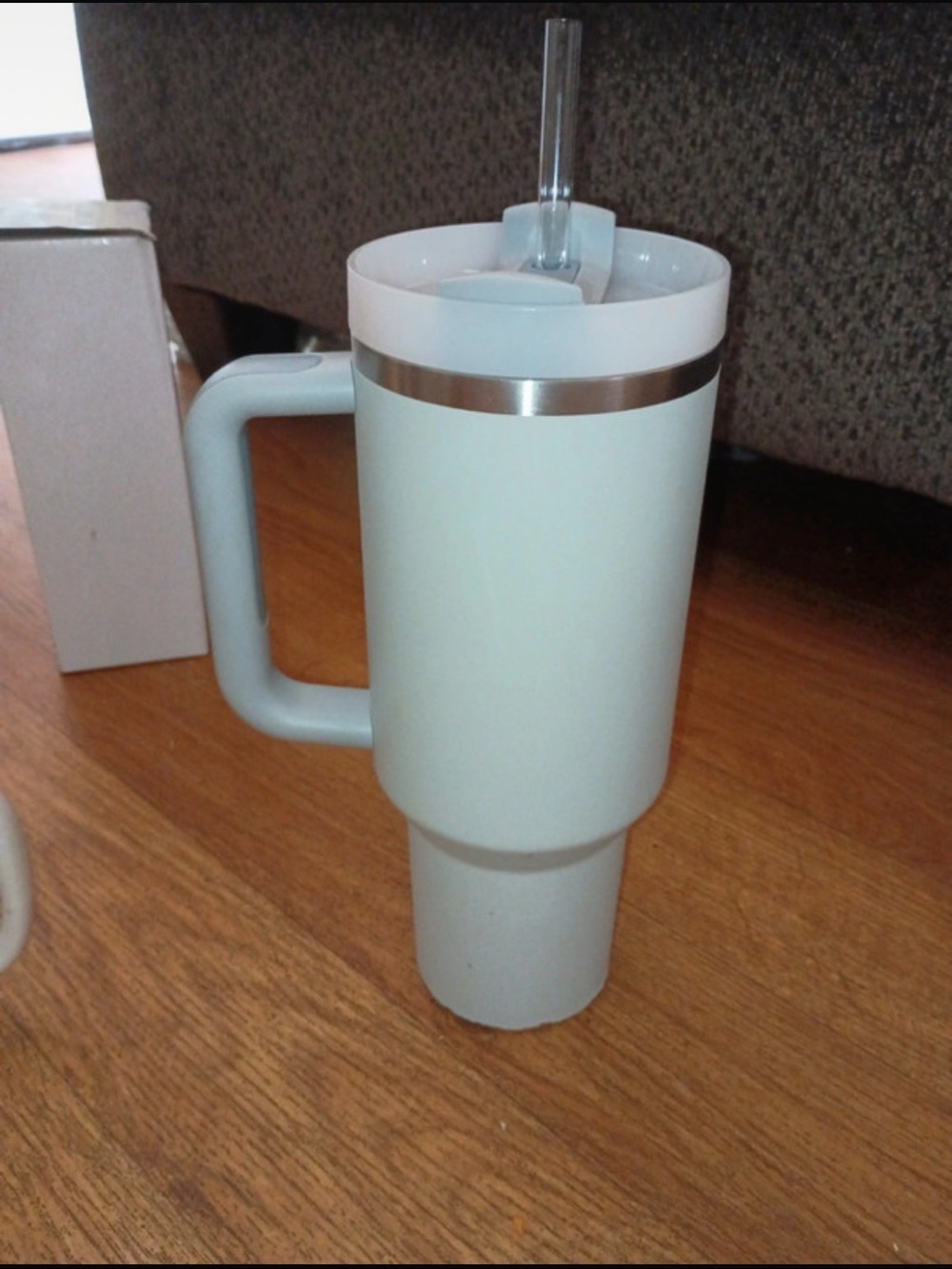Stanley Light blue Travel Tumbler Mug with Handle and Straw - Picture 2 of 5